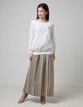 Expand Farra White Blouse With Embroidery Detail