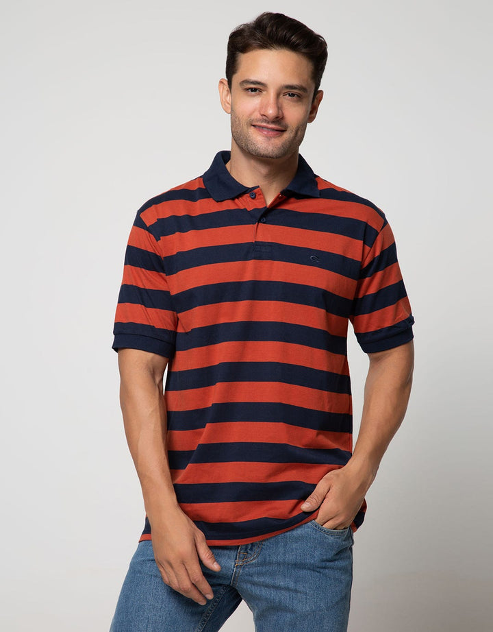 Cole Short Sleeve Polo Shirt Stripe