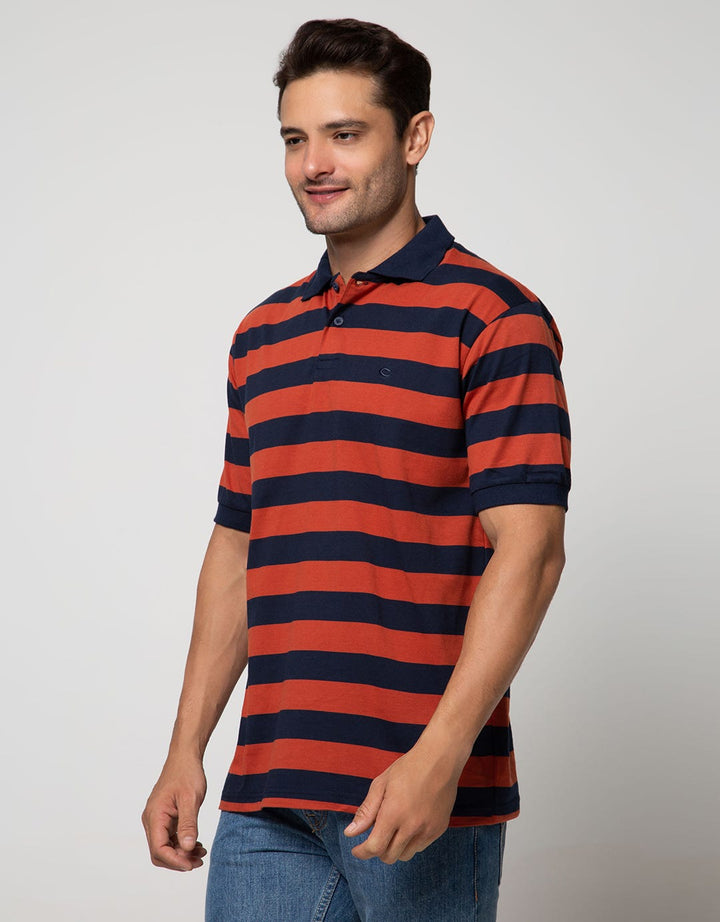 Cole Short Sleeve Polo Shirt Stripe