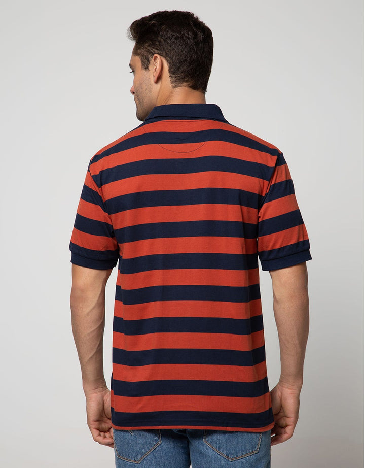 Cole Short Sleeve Polo Shirt Stripe