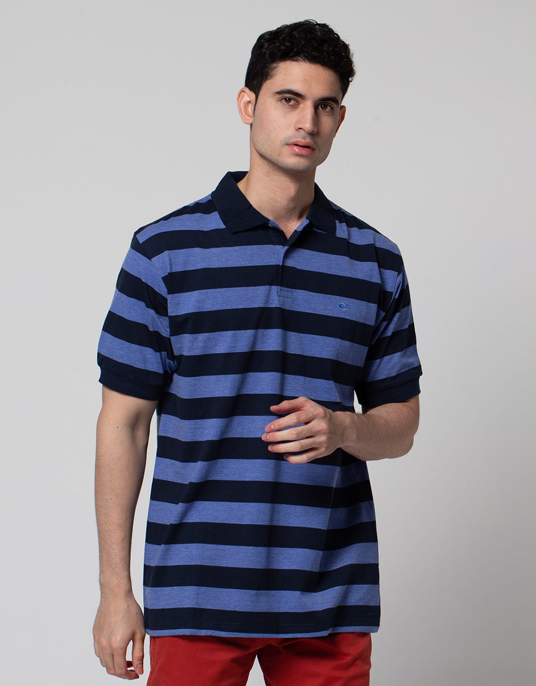 Cole Short Sleeve Polo Shirt Stripe