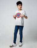 Marvel Short Sleeve T-Shirt Avenger Fullprint Mrik Logo Flock
