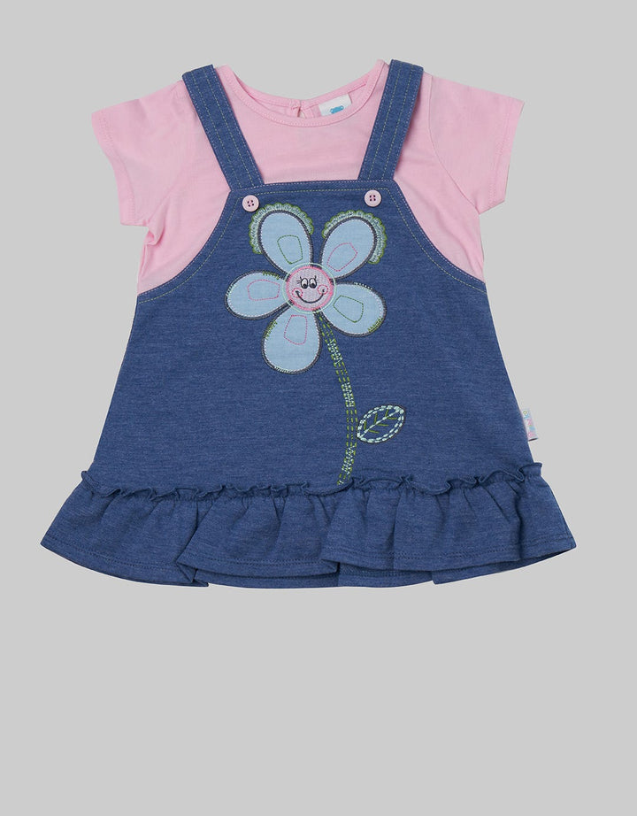 Pipiniko Overall Midi Skirt Flower Bee