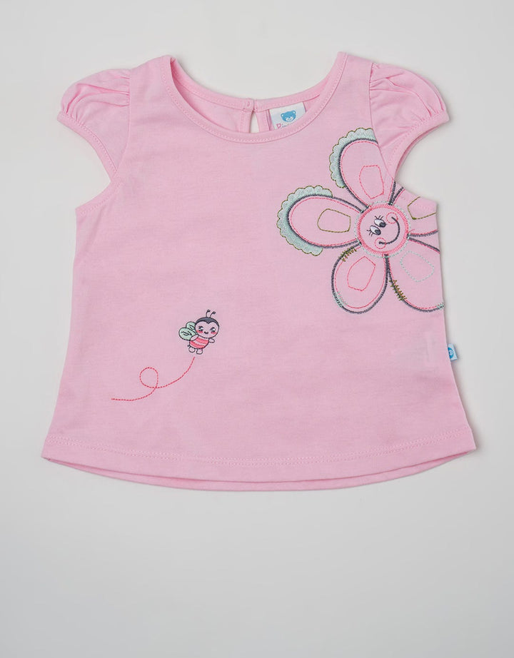 Pipiniko Short Sleeve T-Shirt Flower Bee