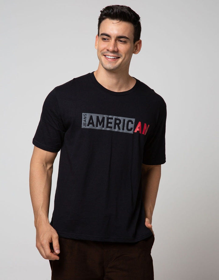 American Jeans Short Sleeve T-Shirt Classic Print Brand