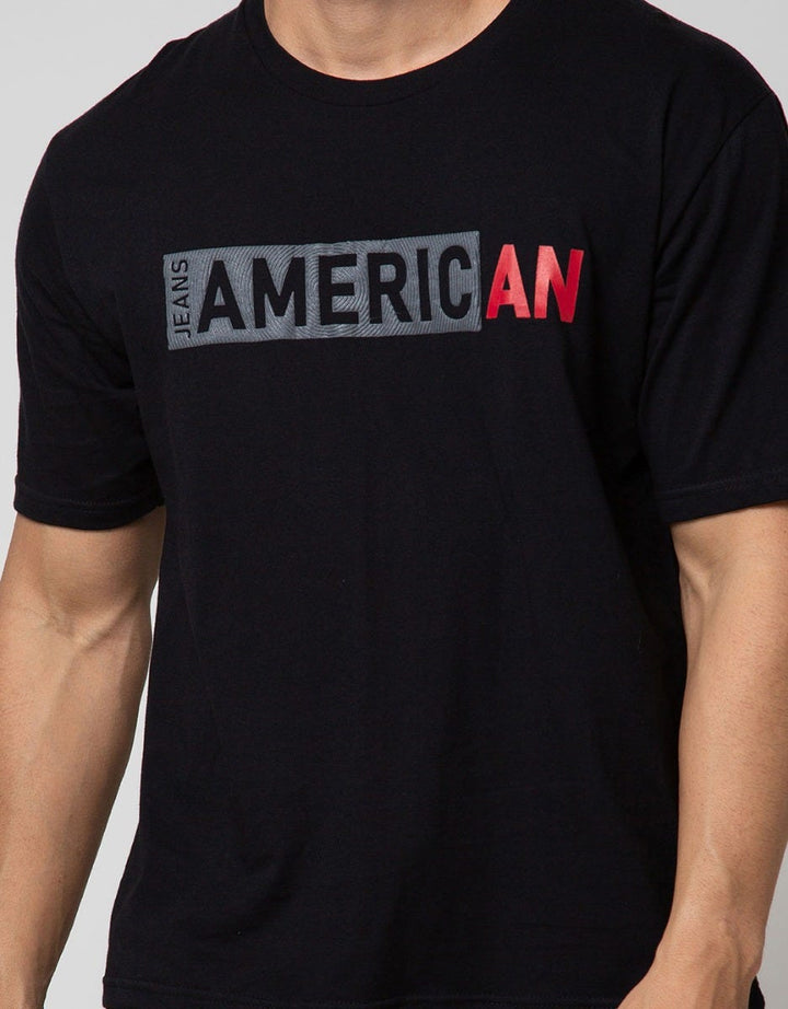 American Jeans Short Sleeve T-Shirt Classic Print Brand