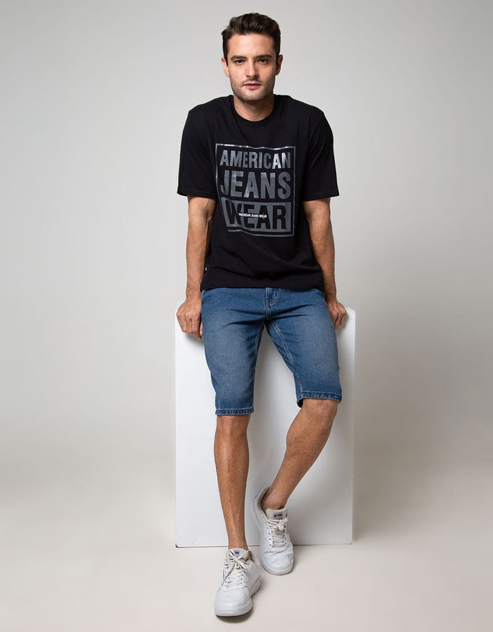 American Jeans Short Sleeve T-Shirt Classic Print Brand