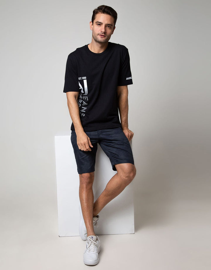 American Jeans Short Sleeve T-Shirt Branding Aj Vertical Font