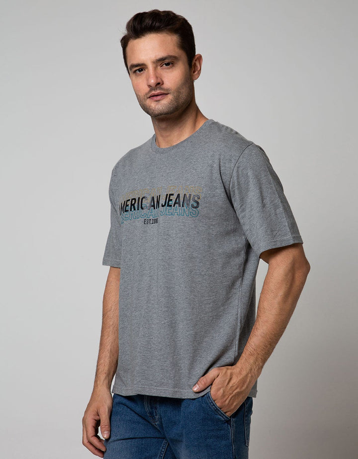 American Jeans Short Sleeve T-Shirt Print 3 Layers Font