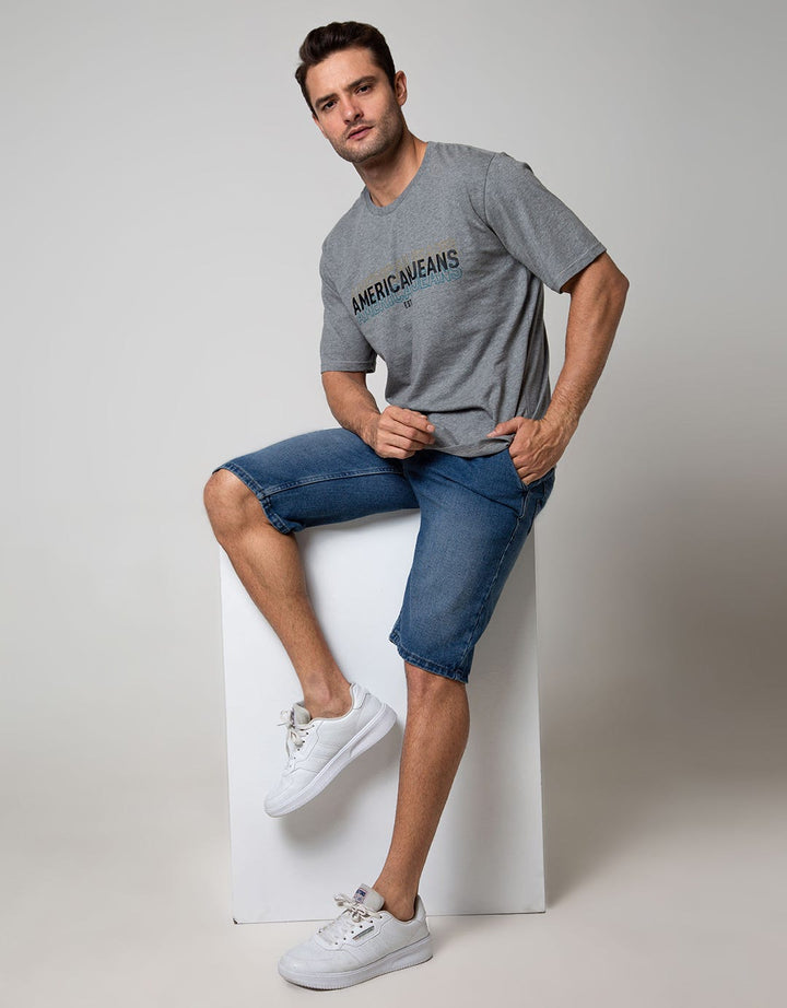 American Jeans Short Sleeve T-Shirt Print 3 Layers Font