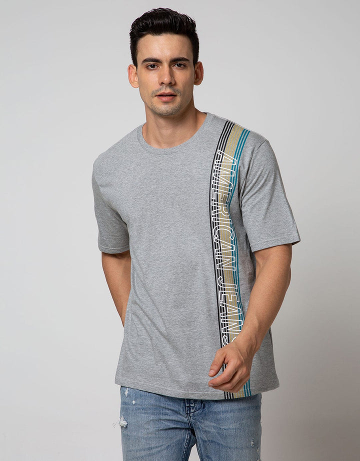 American Jeans Short Sleeve T-Shirt Print American Jeans Vertical Line