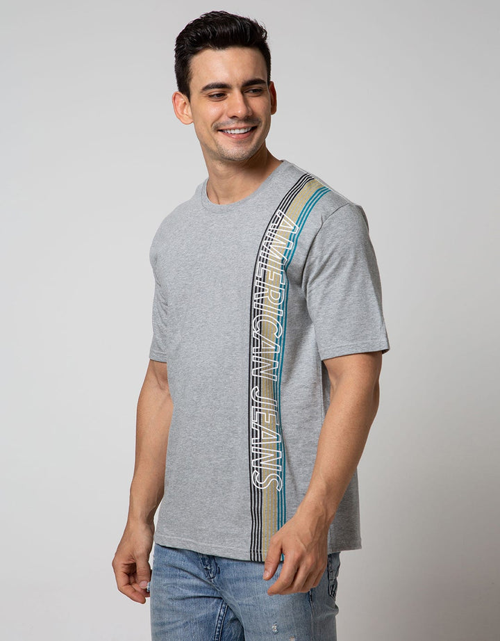 American Jeans Short Sleeve T-Shirt Print American Jeans Vertical Line