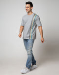 American Jeans Short Sleeve T-Shirt Print American Jeans Vertical Line