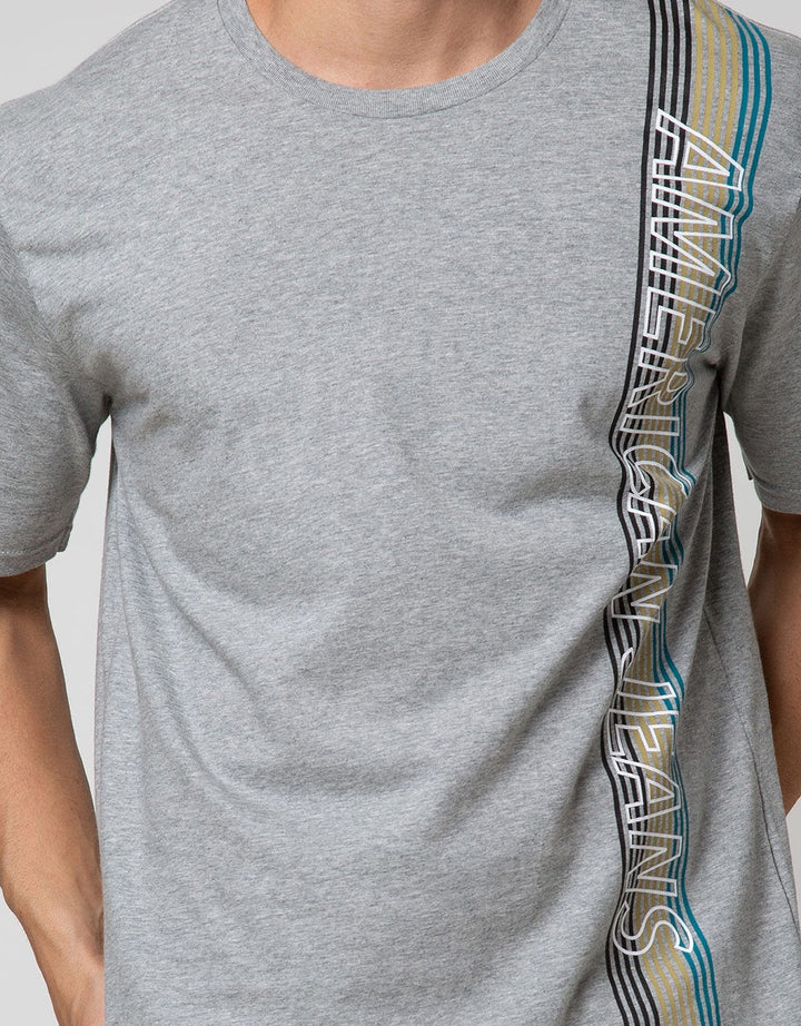 American Jeans Short Sleeve T-Shirt Print American Jeans Vertical Line