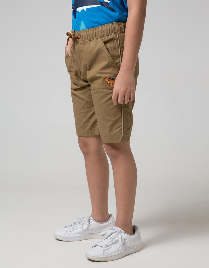Little M Short Pants Woven Karet Bordir Dino