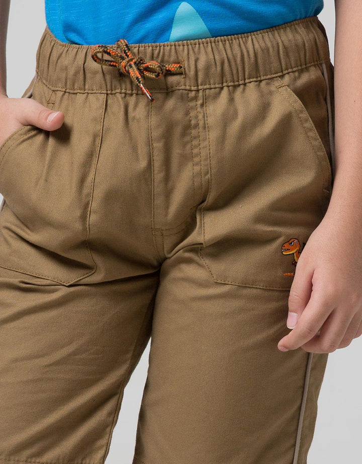 Little M Short Pants Woven Karet Bordir Dino