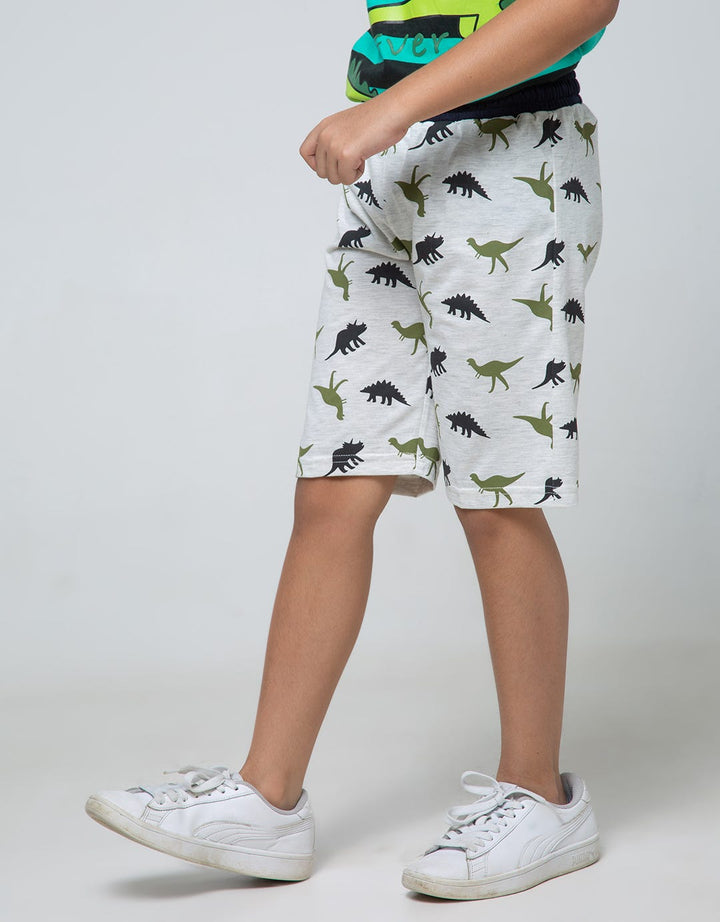 Little M Short Pants Knit Multipack Dino Classic