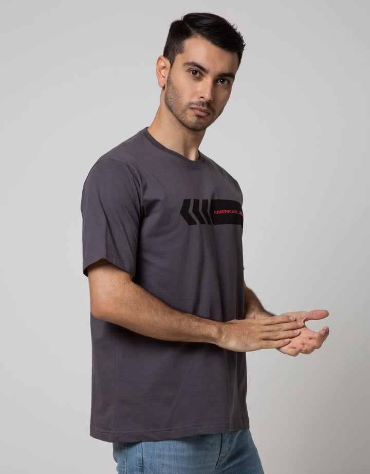 American Jeans Short Sleeve T-Shirt Printed Arrow Racing Theme