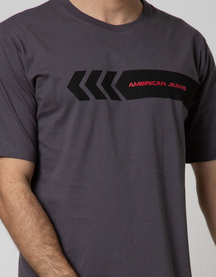 American Jeans Short Sleeve T-Shirt Printed Arrow Racing Theme