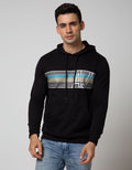 American Jeans Sweatshirt Hoodie Print Stripe Font AJ