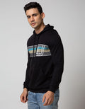 American Jeans Sweatshirt Hoodie Print Stripe Font AJ