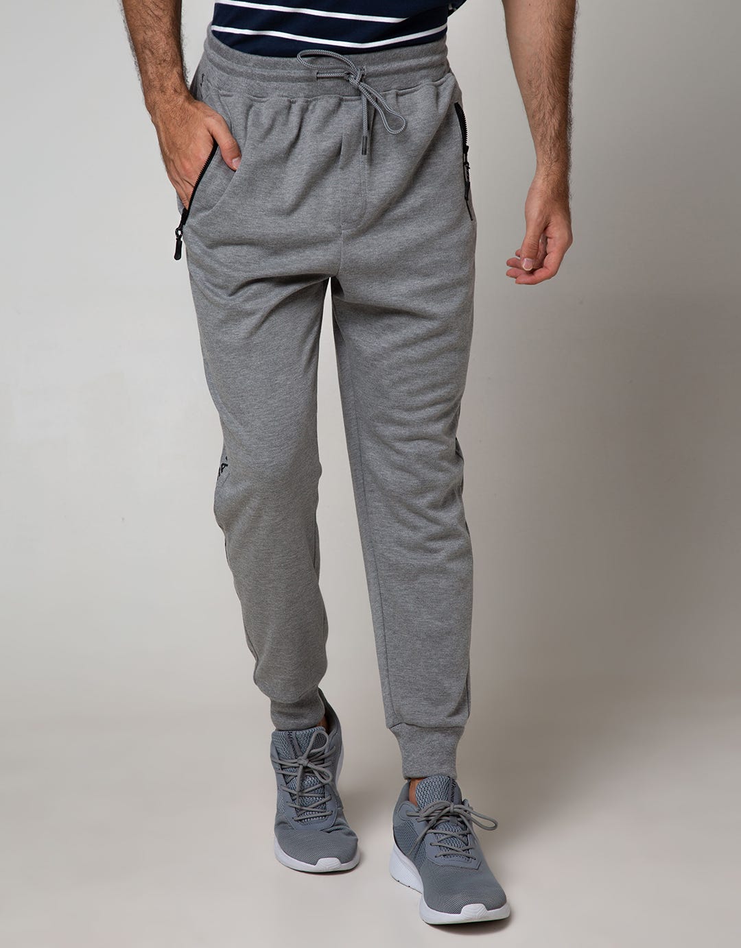 American Jeans Jogger With Print On Side N Pocket Zip Contemporary