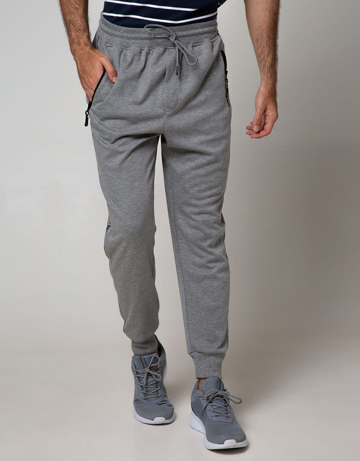 American Jeans Jogger With Print On Side N Pocket Zip Contemporary