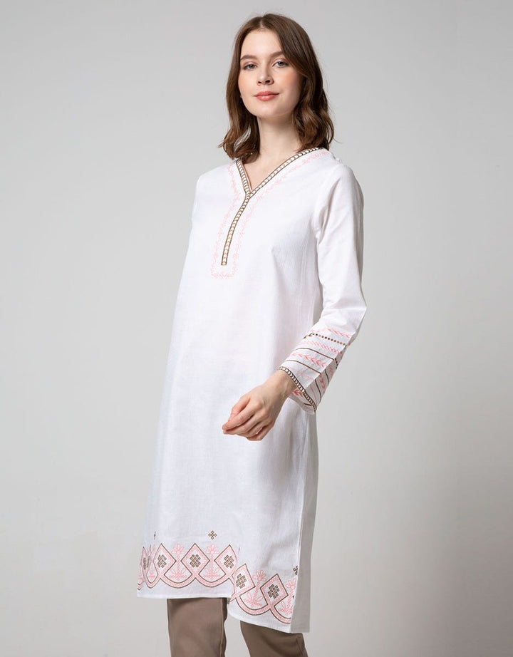 Details Long Sleeve Midi Dress Leb