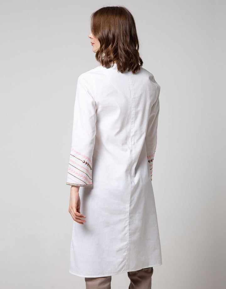 Details Long Sleeve Midi Dress Leb