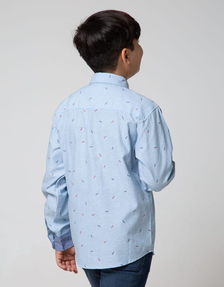 Aero Kids Long Sleeve Shirt Fullprint Oxford Skateboard Team