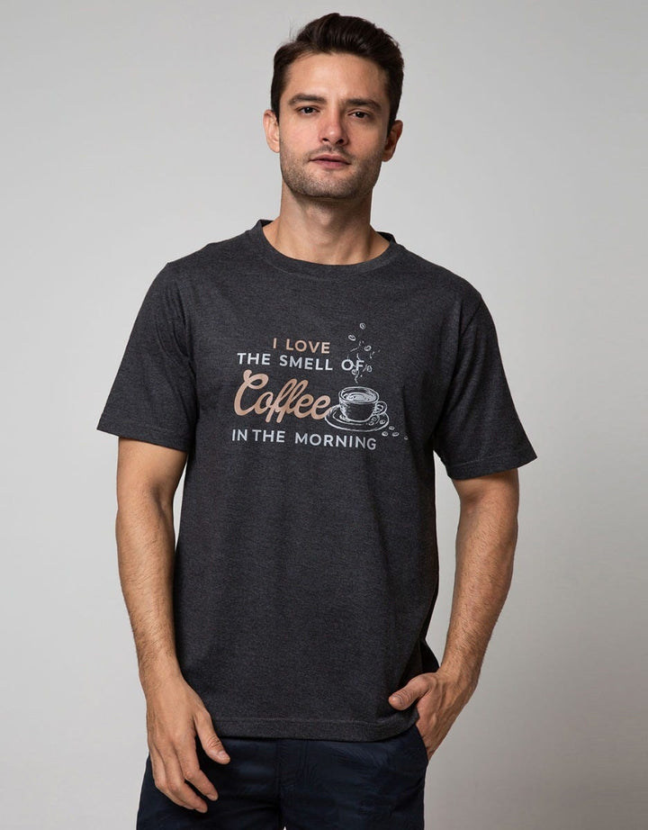T Zone Short Sleeve T-Shirt Big Size Theme Coffee In The Morning