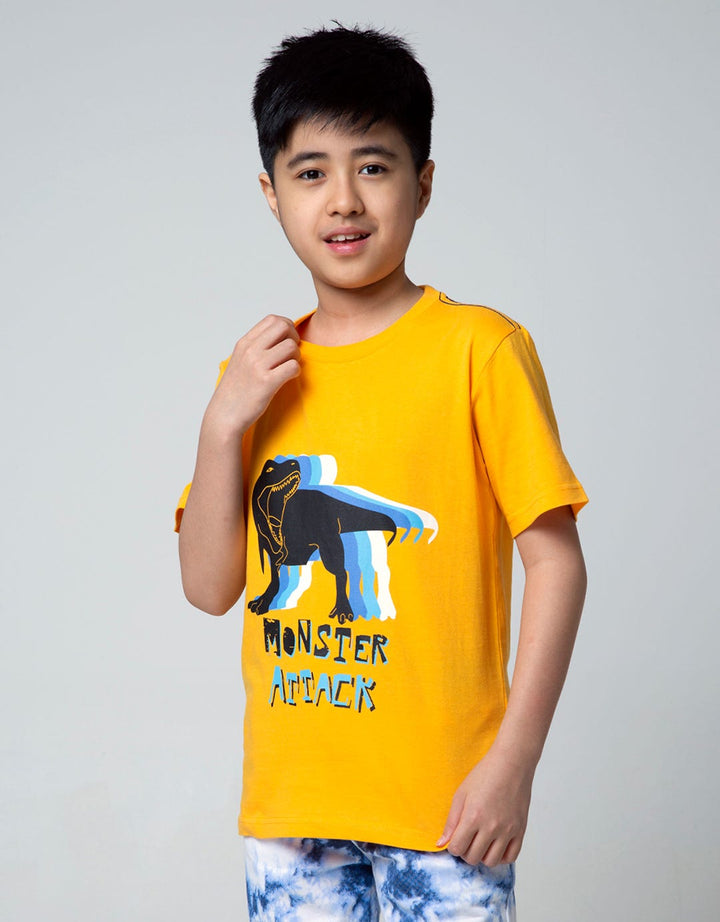 Aero Short Sleeve T-Shirt Ki Printnofloc Patern Monster Attack