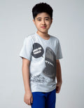 Aero Short Sleeve T-Shirt Ki Printnofloc Patern Shark Boys