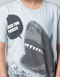 Aero Short Sleeve T-Shirt Ki Printnofloc Patern Shark Boys