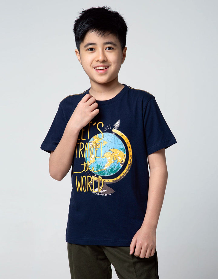 Aero Short Sleeve T-Shirt Ki Printnofloc Patern Globe