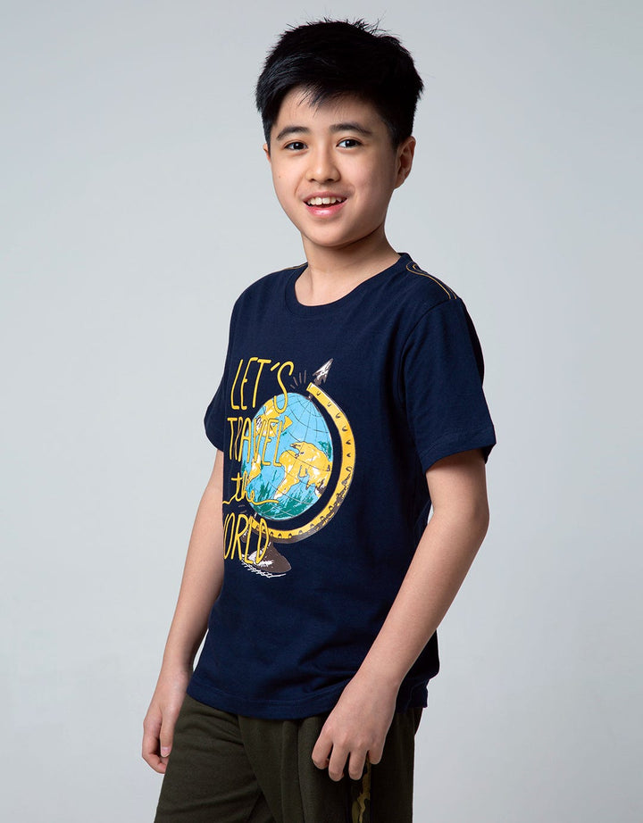 Aero Short Sleeve T-Shirt Ki Printnofloc Patern Globe