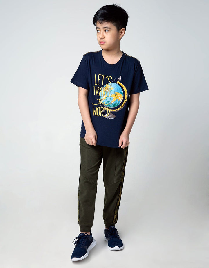 Aero Short Sleeve T-Shirt Ki Printnofloc Patern Globe