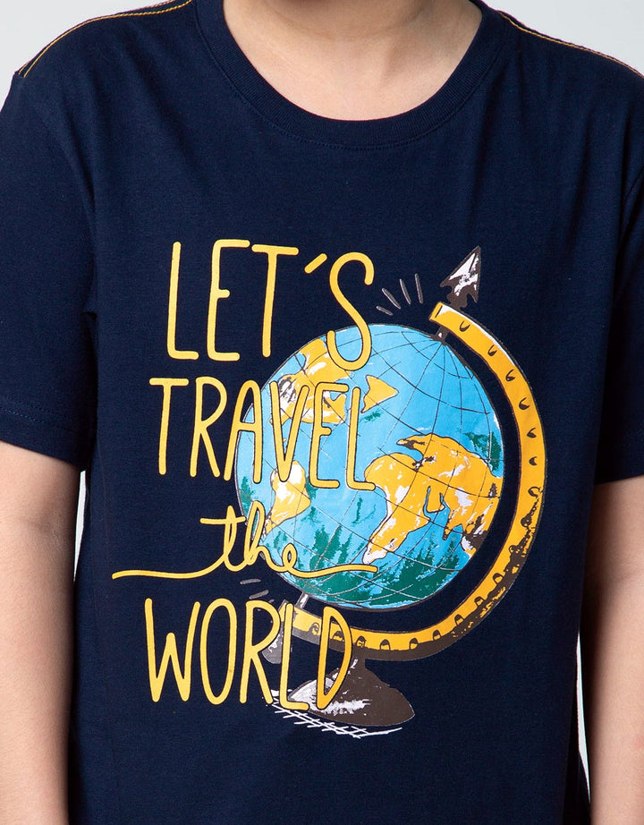 Aero Short Sleeve T-Shirt Ki Printnofloc Patern Globe