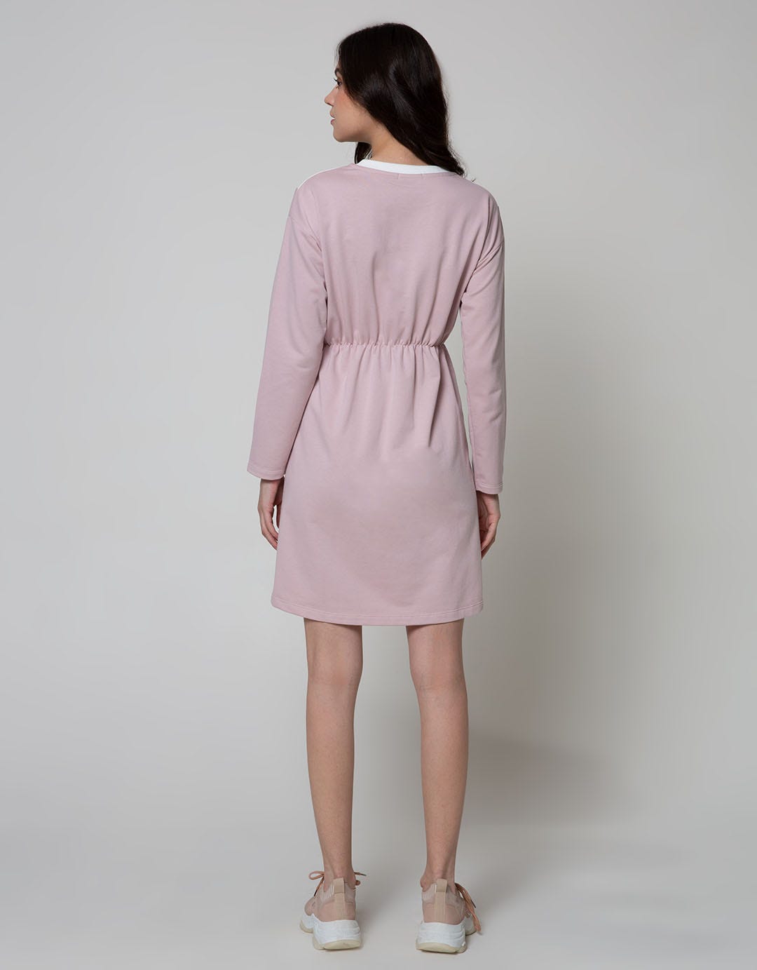 Nevada Long Sleeve Midi Dress All About Pink
