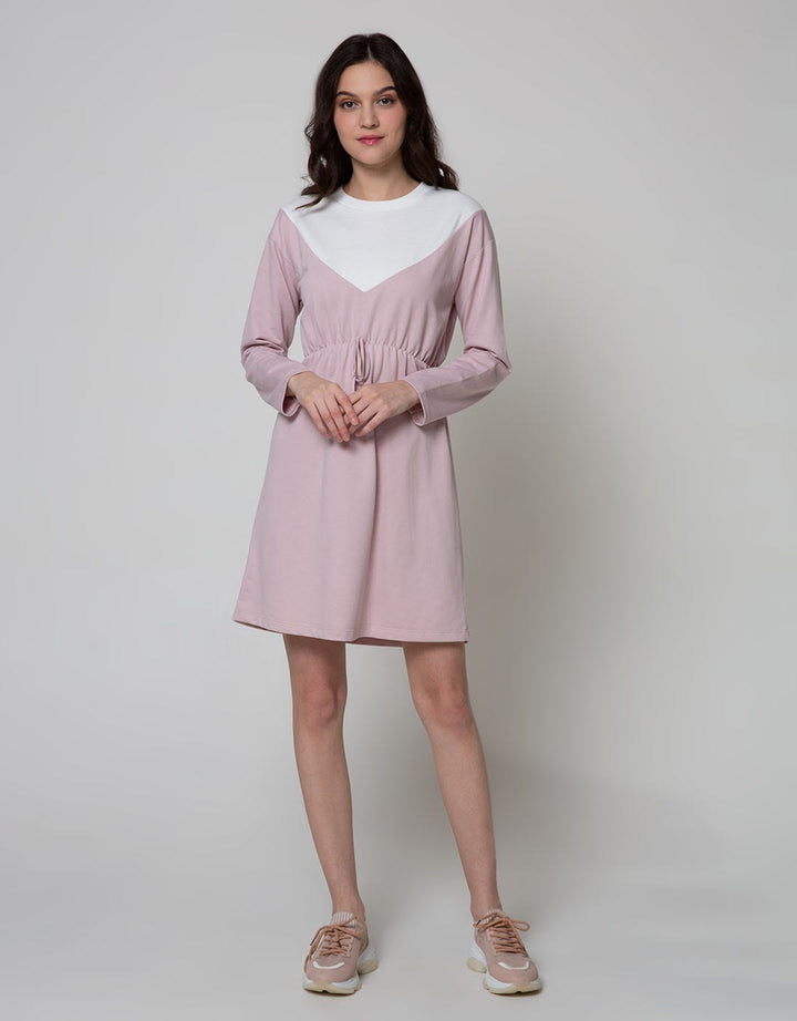 Nevada Long Sleeve Midi Dress All About Pink
