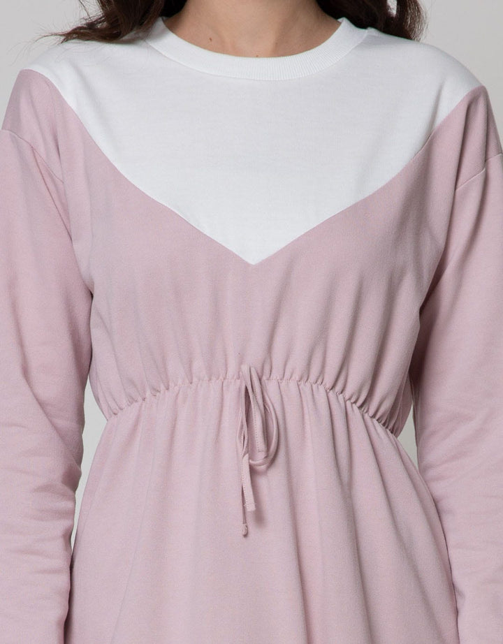 Nevada Long Sleeve Midi Dress All About Pink