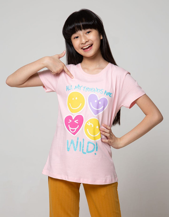 Nevada Kids Short Sleeve T-Shirt Emojis Kissmile