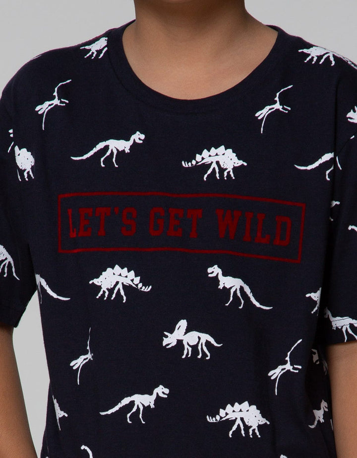 Aero Short Sleeve T-Shirt Fullprintnofloc Regu Dinos Wild
