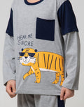 Kidz Too Top - Bottom Pajama Set Long Sleeve Long Pants Hear Me Snore
