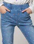 Aero Kids Denim Long Pants Jeggings Fullprint Polkadot