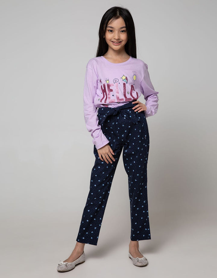 Aero Kids Long Pants Full Print Flowers