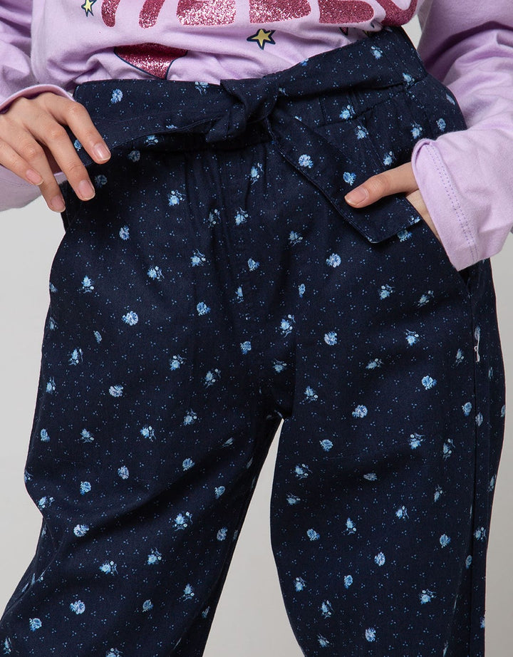 Aero Kids Long Pants Full Print Flowers