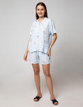 Nevada Short Sleeve Pyjama Shorts Bear Stripe