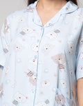 Nevada Short Sleeve Pyjama Shorts Bear Stripe
