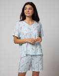 Nevada Short Sleeve Pyjama Shorts Cute Hedgehog
